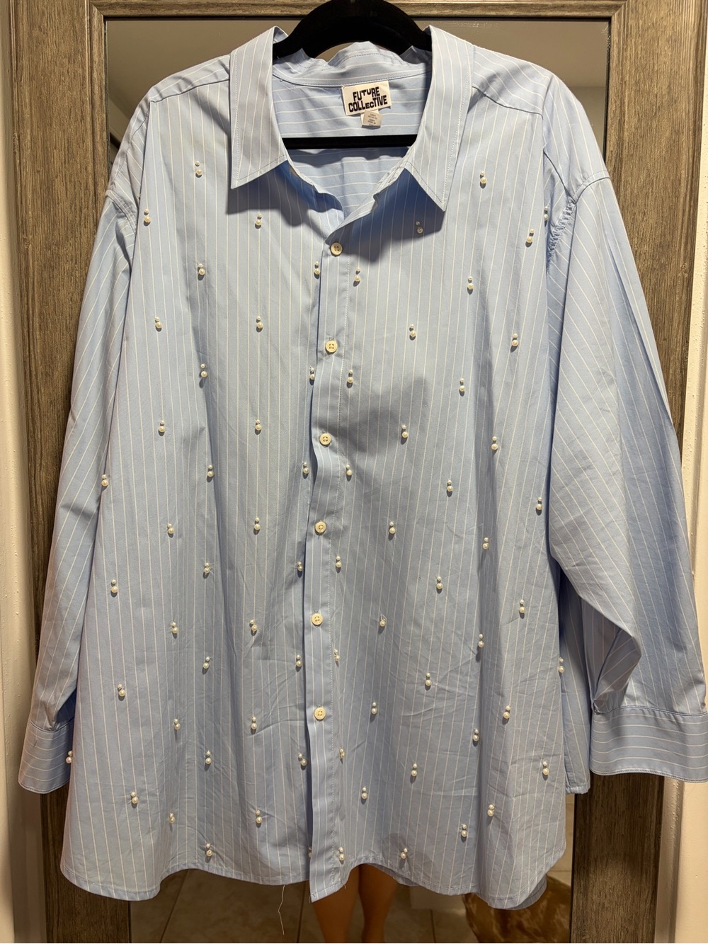 Future Collective Pear Embellished Button Down